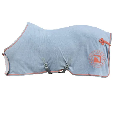 Light blue Childéric cooler rug with cross surcingles and logo